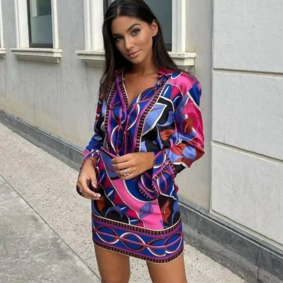 BLOGGER'S FAVE! ZARA PRINTED MINI SKIRT NWT - Picture 6 of 16